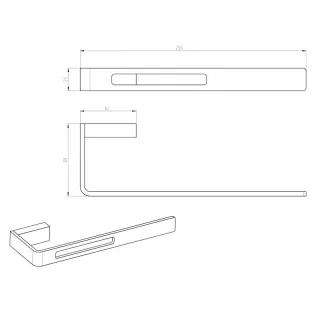 Полотенцедержатель Boheme Q 10945-GM 25 см оружейная сталь